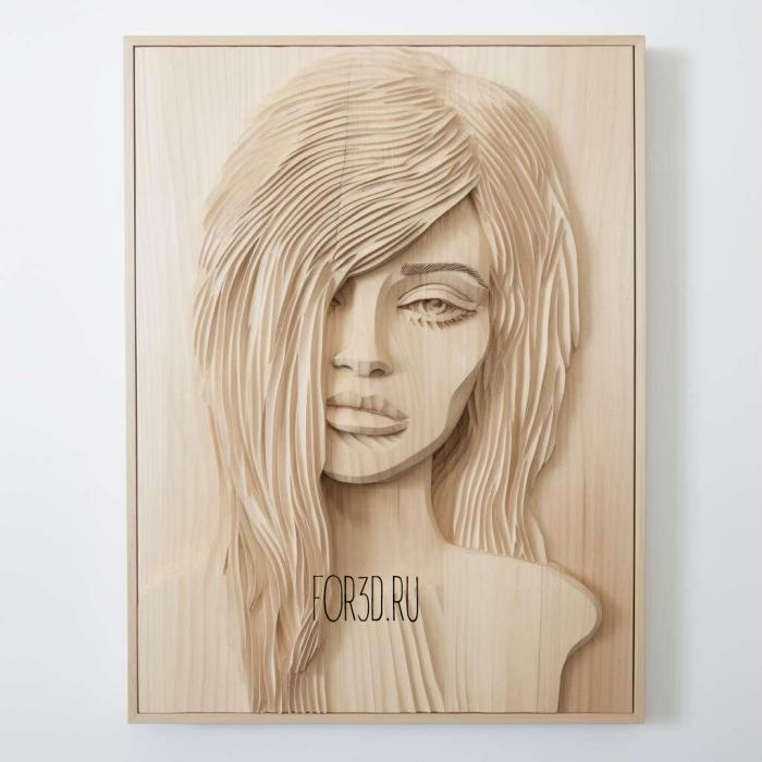 Kylie Jenner 2 stl model for CNC